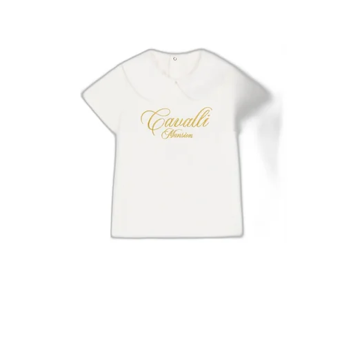 Roberto Cavalli Logo Embroidered Short-Sleeved Top