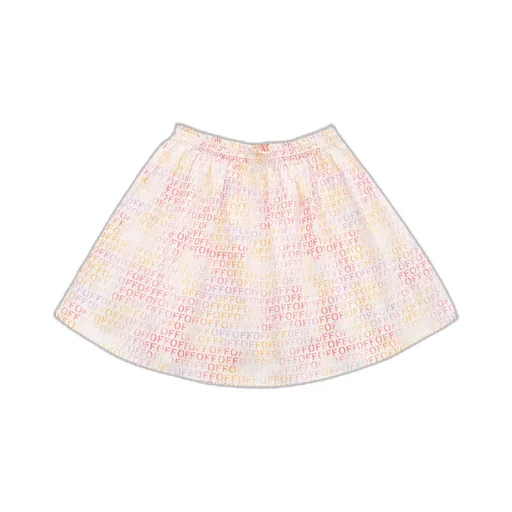 Off-White Kids All-Over Logo Printed Flared Skirt