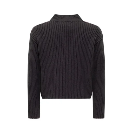 Off-White Kids Off Stamp Logo Embroidered Knitted Jumper