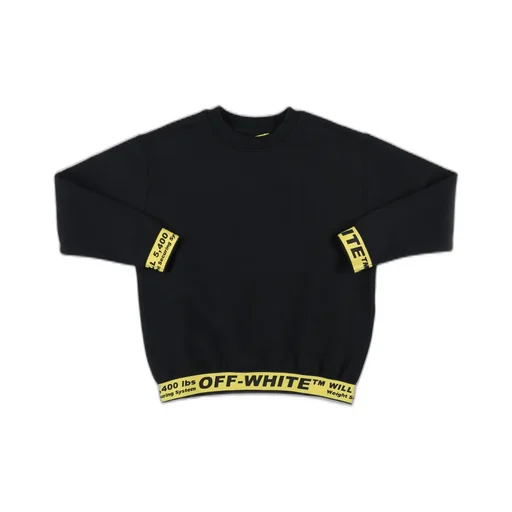 Off-White Kids Logo Detailed Long Sleeved Sweatshirt