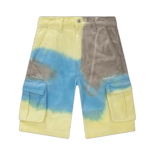 Off-White Kids Tie-Dye Logo Printed Shorts
