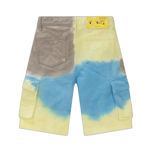 Off-White Kids Tie-Dye Logo Printed Shorts