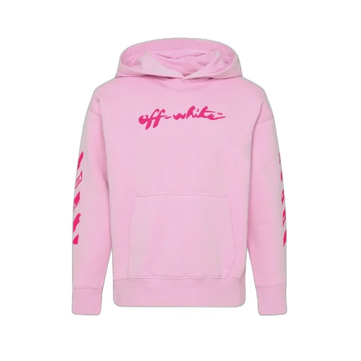 Off-White Kids Logo Printed Long-Sleeved Hoodie