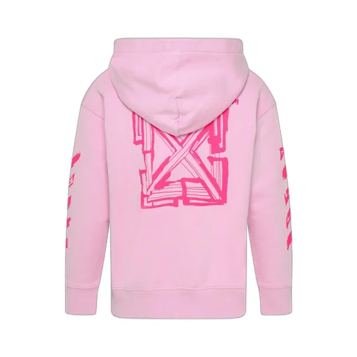 Off-White Kids Logo Printed Long-Sleeved Hoodie