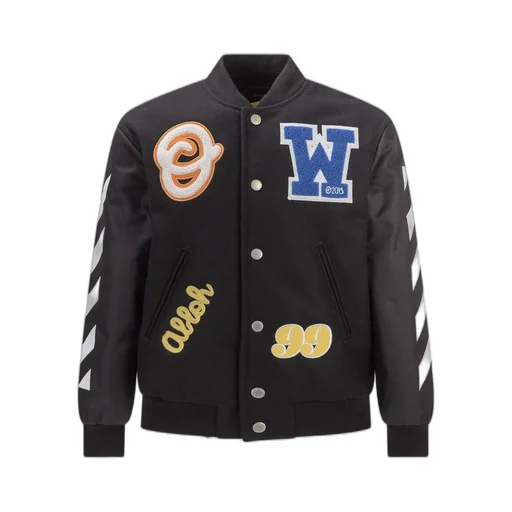 Off-White Kids Logo Patch Bomber Jacket