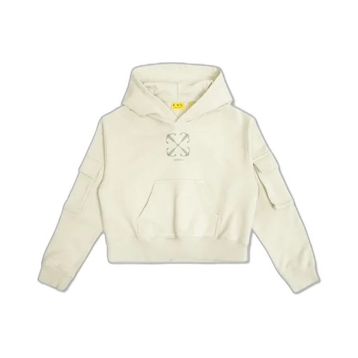 Off-White Kids Embellished Cropped Cargo Hoodie