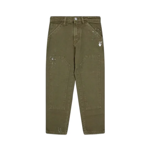 Off-White Kids Paint-Splatter Straight Leg Trousers