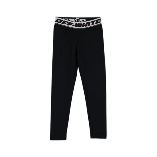Off-White Kids Logo Waistband High Waist Leggings