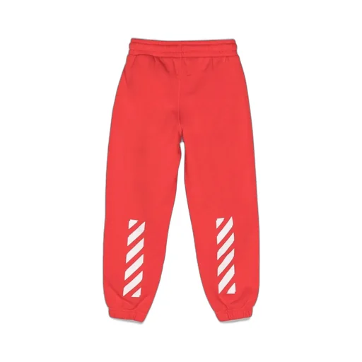 Off-White Kids Logo Diag-Stripe Drawstring Track Pants