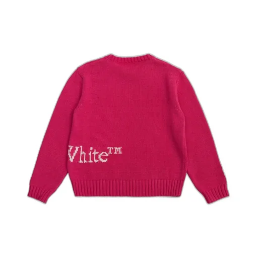 Off-White Kids Logo-Printed Crewneck Knitted Jumper