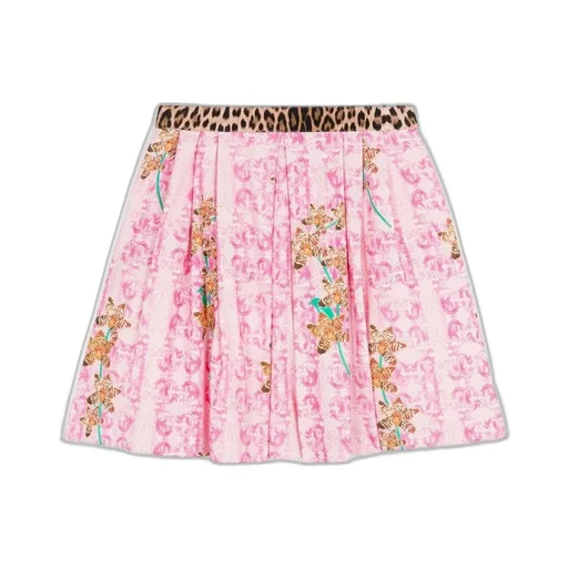Roberto Cavalli Floral Print Contrast Skirt