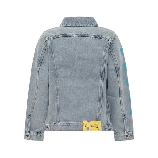 Off-White Kids Diag-Stripe Printed Denim Jacket