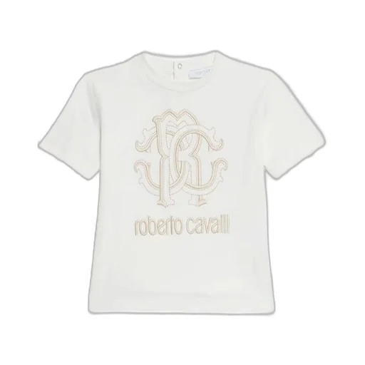 Roberto Cavalli Kids Logo Embroidered T-Shirt