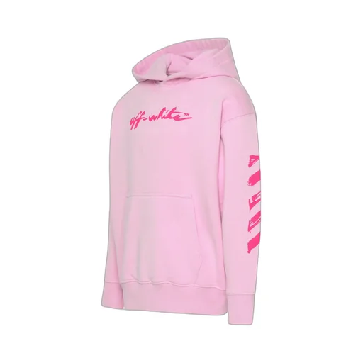 Off-White Kids Logo Printed Long-Sleeved Hoodie