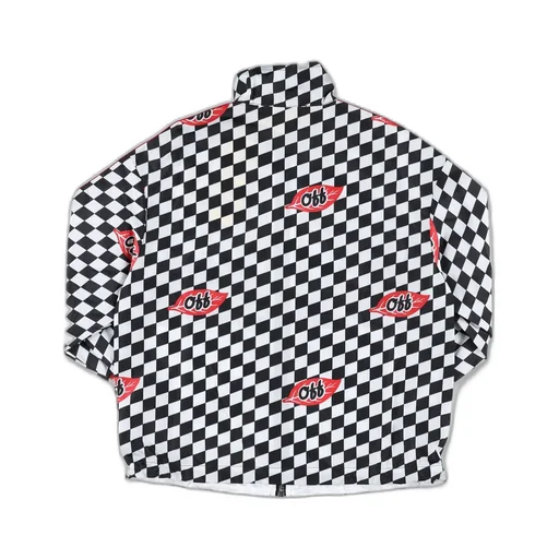 Off-White Kids Check Printed Zipped Jacket