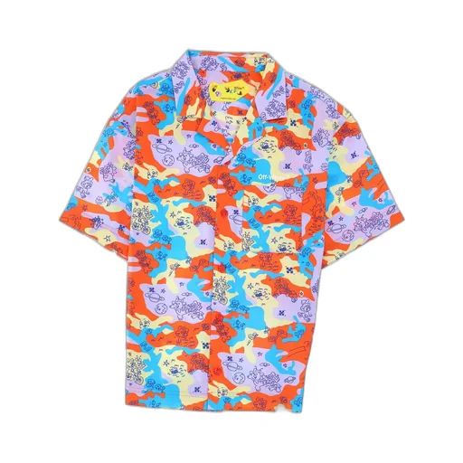 Off-White Kids Camouflage Printed Buttoned Shirt