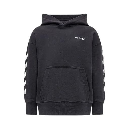 Off-White Kids Side Striped Printed Hoodie