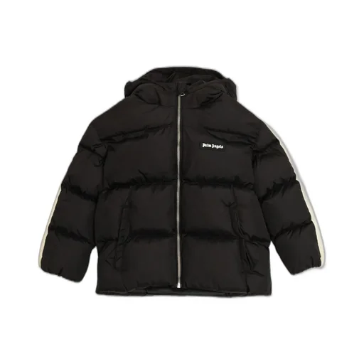 Palm Angels Kids Hooded Quilted Jacket