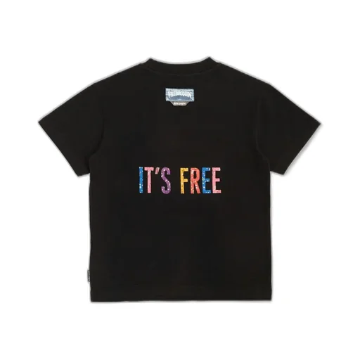 Palm Angels Kids Sequin-Embellished Crewneck T-Shirt