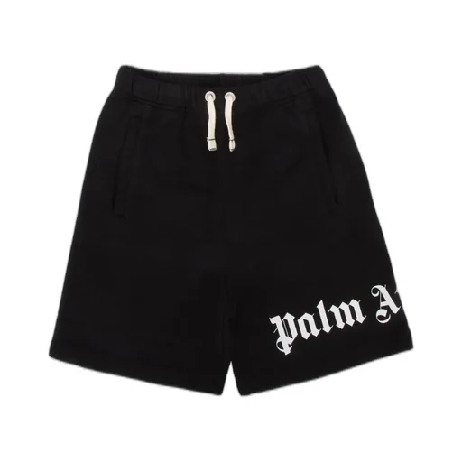Palm Angels Kids Logo-Printed Drawstring Bermuda Shorts