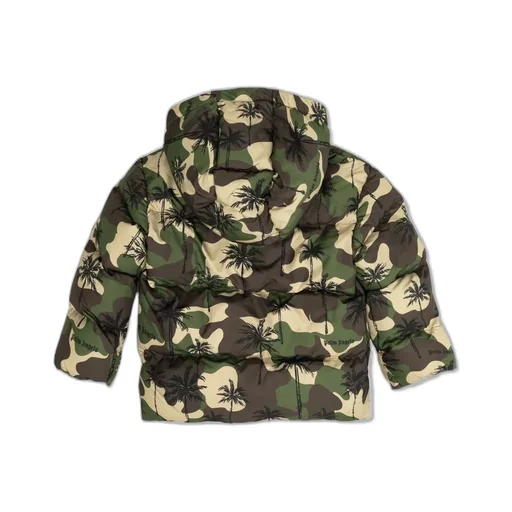 Palm Angels Kids Palm-Tree Hooded Puffer Jacket
