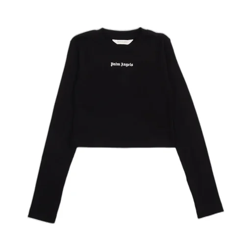 Palm Angels Kids Logo Embroidered Crewneck T-Shirt