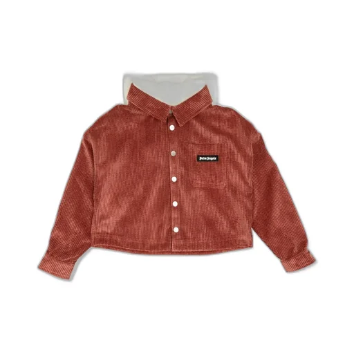 Palm Angels Kids Corduroy Hooded Jacket