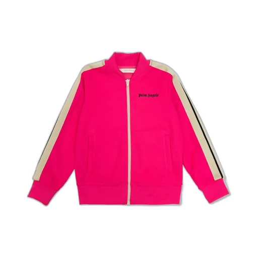 Palm Angels Kids Logo Printed Zipped Track Jacket