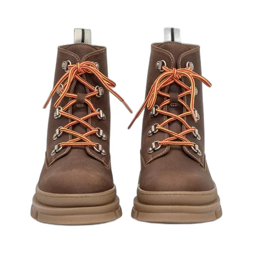Palm Angels Kids Lace-Up Round Toe Boots