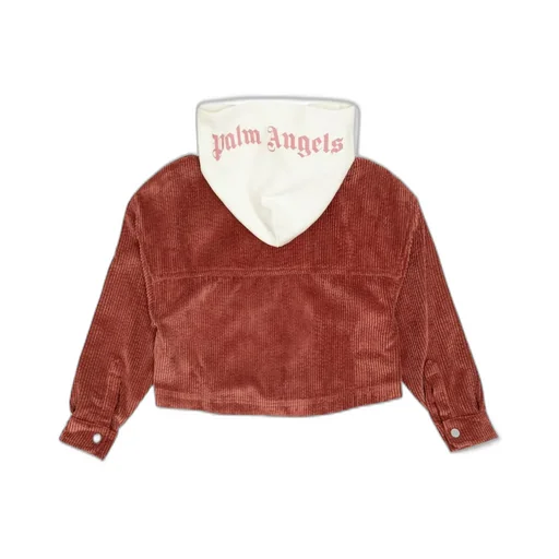Palm Angels Kids Corduroy Hooded Jacket