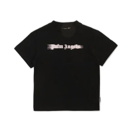 Palm Angels Kids Logo Printed Crewneck T-Shirt