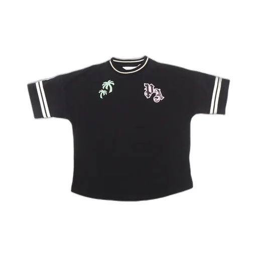 Palm Angels Kids Logo Printed Crewneck T-Shirt