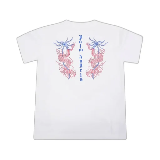 Palm Angels Kids Logo Printed Crewneck T-Shirt