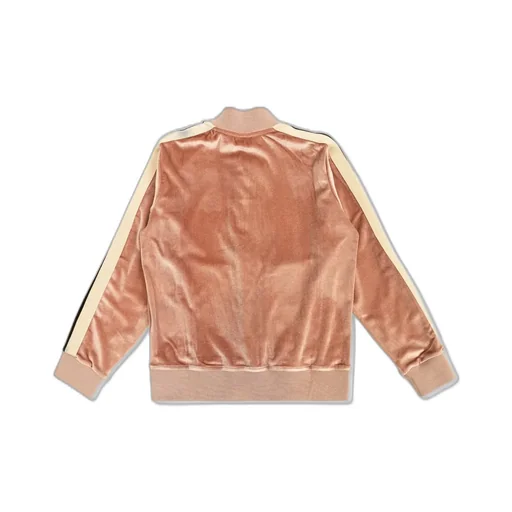 Palm Angels Kids Velvet Zip-Up Jacket