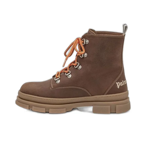 Palm Angels Kids Lace-Up Round Toe Boots