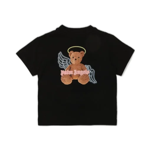 Palm Angels Kids Bear Printed Crewneck T-Shirt