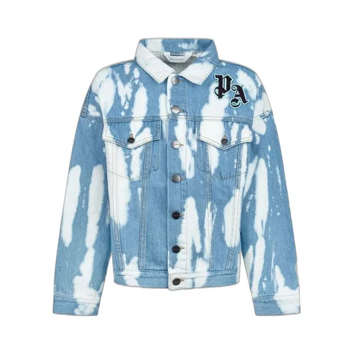 Palm Angels Kids Logo-Patch Button-Up Jacket
