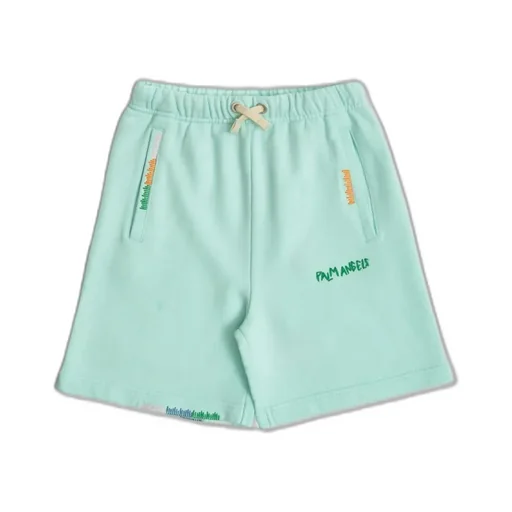 Palm Angels Kids Logo Embroidered Drawstring Shorts