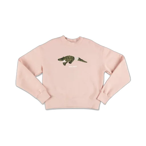 Palm Angels Kids Crocodile Print Crewneck Sweatshirt