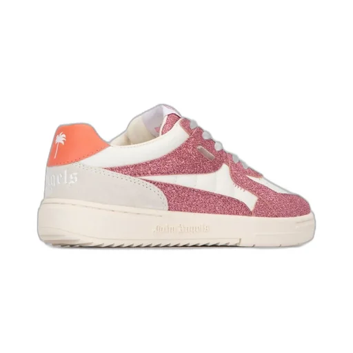 Palm Angels Kids University Glitter Lace-Up Sneakers
