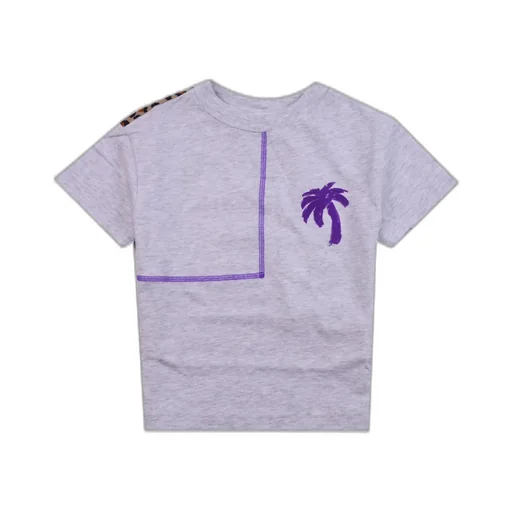 Palm Angels Kids Animalier Logo-Printed Crewneck T-Shirt