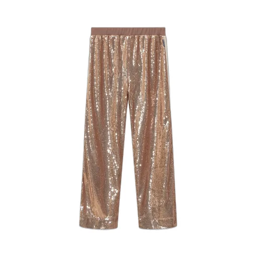 Palm Angels Kids Sequin-Embellished Straight-Leg Trousers