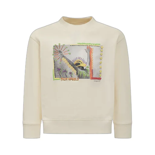 Palm Angels Kids Graphic Printed Jersey Sweatshirt