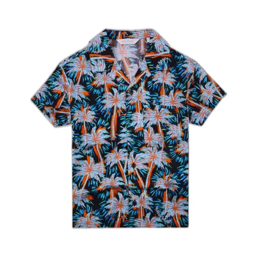 Palm Angels Kids Short-Sleeved Palms Bowling Shirt