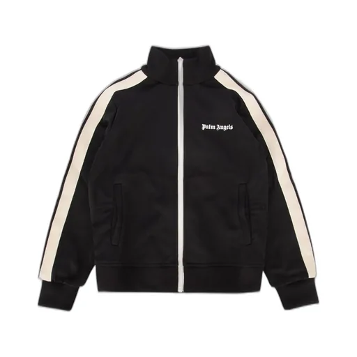Palm Angels Kids Logo Printed Zipped Track Jacket