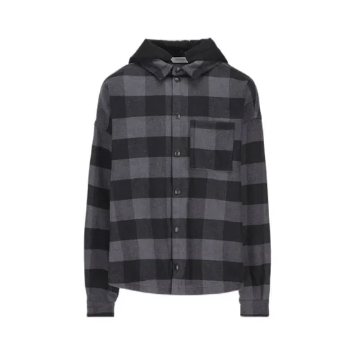 Palm Angels Kids Logo-Printed Checked Shirt