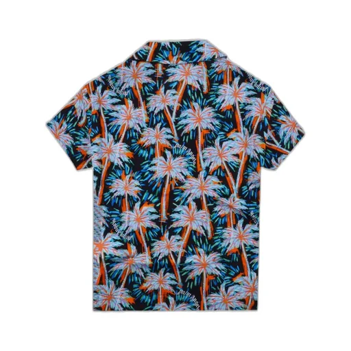 Palm Angels Kids Short-Sleeved Palms Bowling Shirt