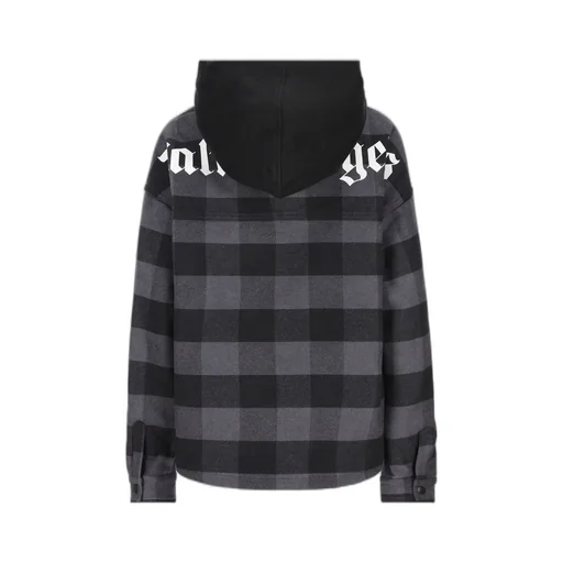 Palm Angels Kids Logo-Printed Checked Shirt