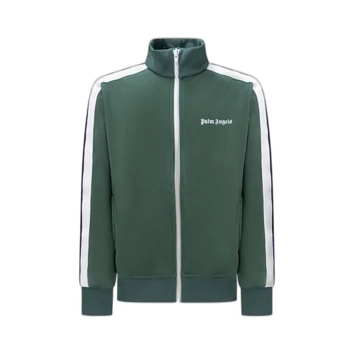 Palm Angels Kids Logo Printed High Neck Track Jacket