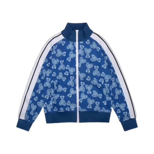 Palm Angels Kids All-Over Graphic Printed Zip-Up Sweatshirt
